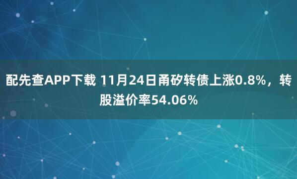 配先查APP下载 11月24日甬矽转债上涨0.8%,转股溢价率54.06%